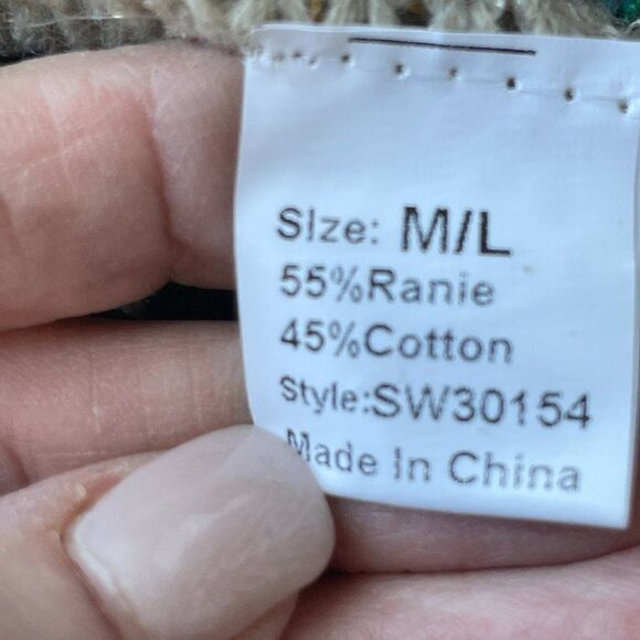 SELFIE COUTURE by Trendology Open Front Boho Cardigan Sweater, M/L - Picture 7 of 7